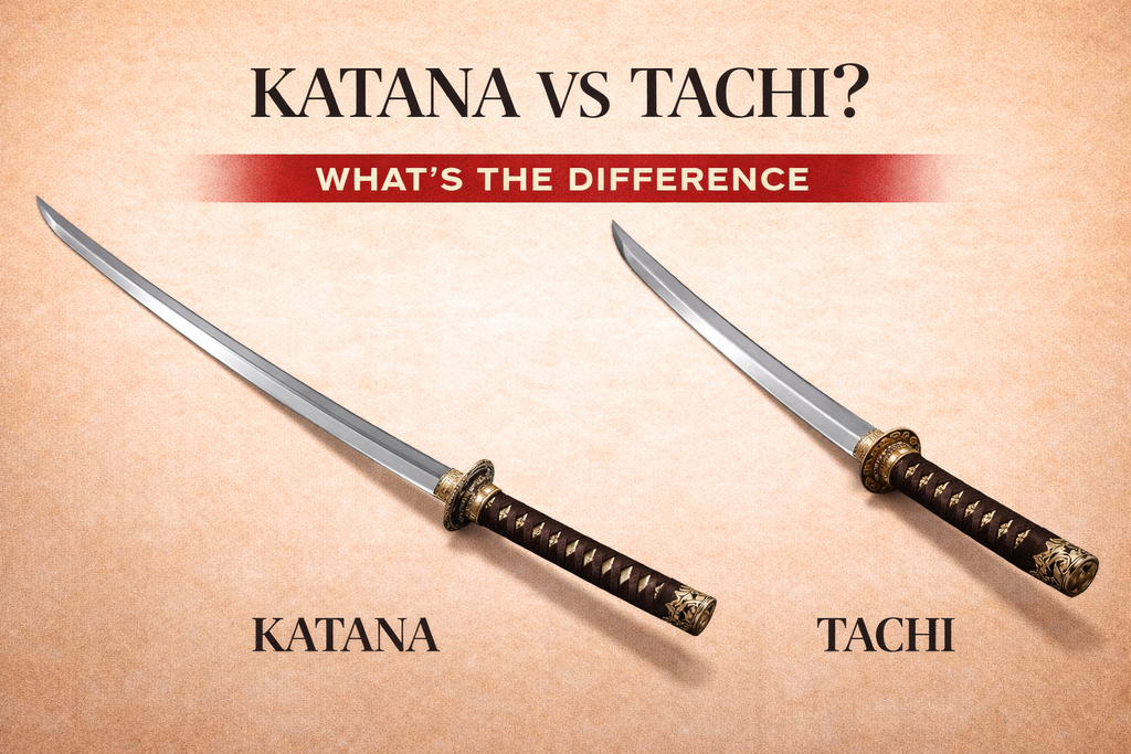Difference between katana and tachi