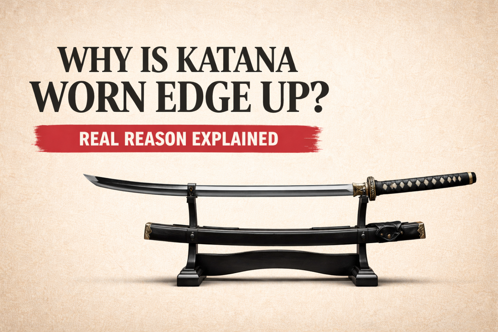Katana blade up or down? Why is katana wear and display with edge upward