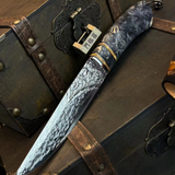 Enigmatic Stag Damascus Steel Fixed Blade