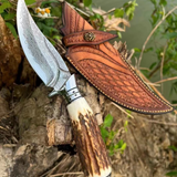 Fortunate Buck Damascus Steel Fixed Blade