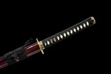 The Surudoi Handmade Katana Extra Sharp Spring Steel Unokubi-Zukuri