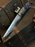 Enigmatic Stag Damascus Steel Fixed Blade