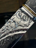 Enigmatic Stag Damascus Steel Fixed Blade