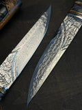 Enigmatic Stag Damascus Steel Fixed Blade