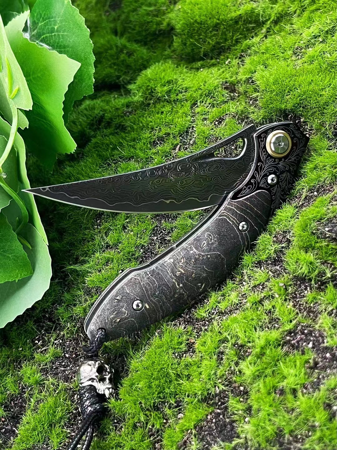 Nocturnal Terrors Damascus Steel Knife