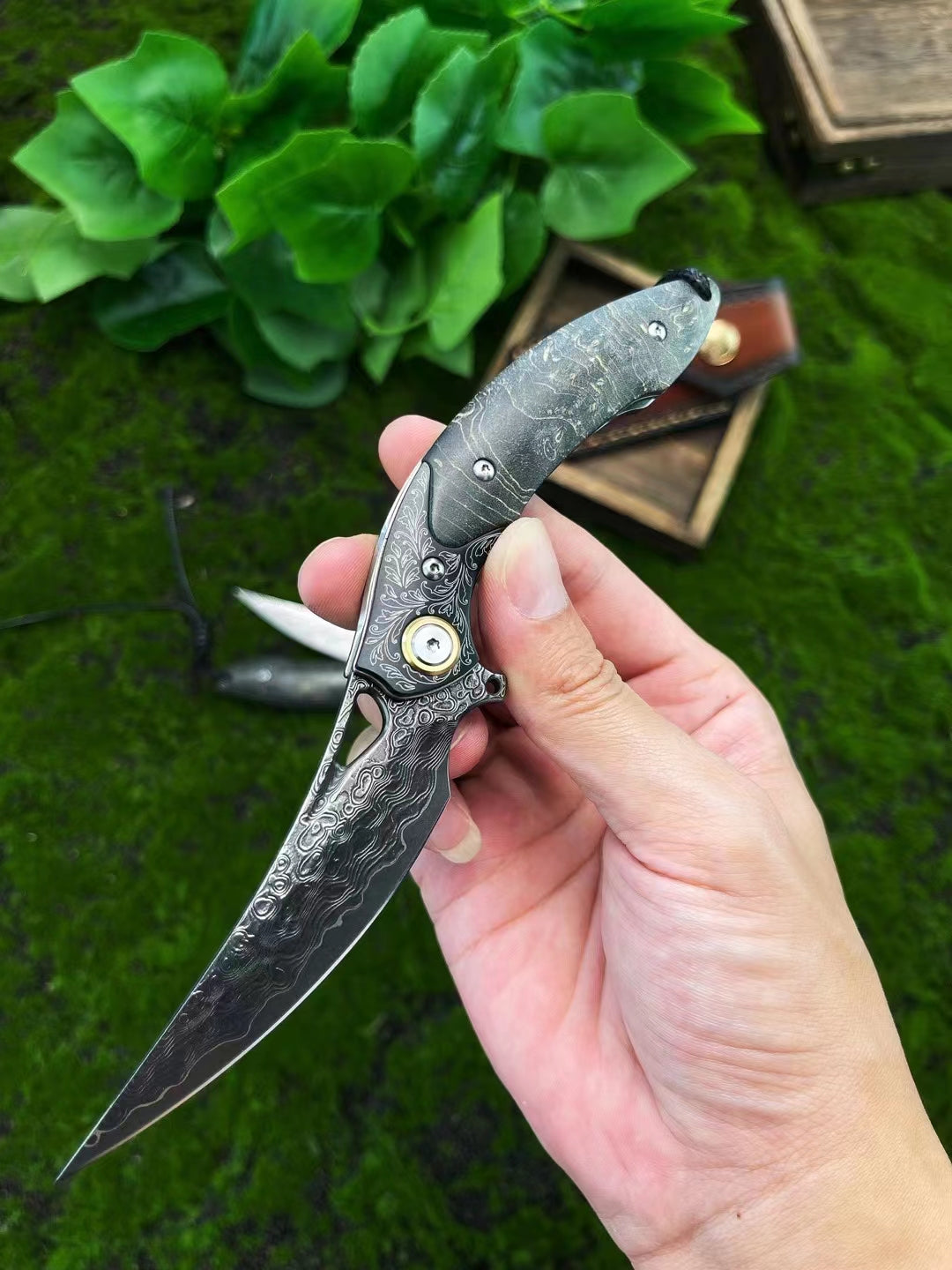 Nocturnal Terrors Damascus Steel Knife
