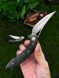 Nocturnal Terrors Damascus Steel Knife