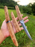 Rolling Hills Damascus Steel Fixed Blade Tanto