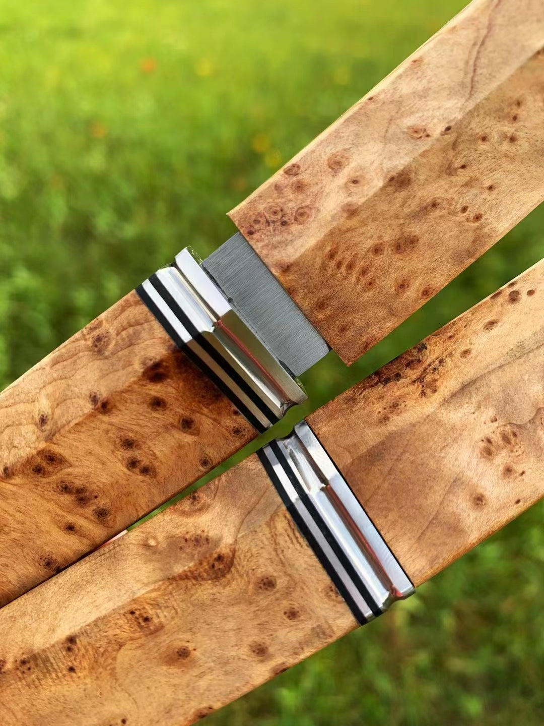 Rolling Hills Damascus Steel Fixed Blade Tanto