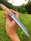 Rolling Hills Damascus Steel Fixed Blade Tanto