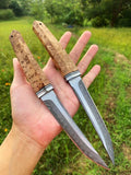 Rolling Hills Damascus Steel Fixed Blade Tanto