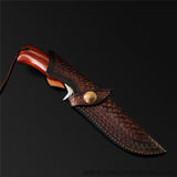 The Red Bat Damascus Steel Fixed Blade-Romance of Men