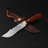 The Red Bat Damascus Steel Fixed Blade-Romance of Men