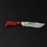 The Red Bat Damascus Steel Fixed Blade-Romance of Men