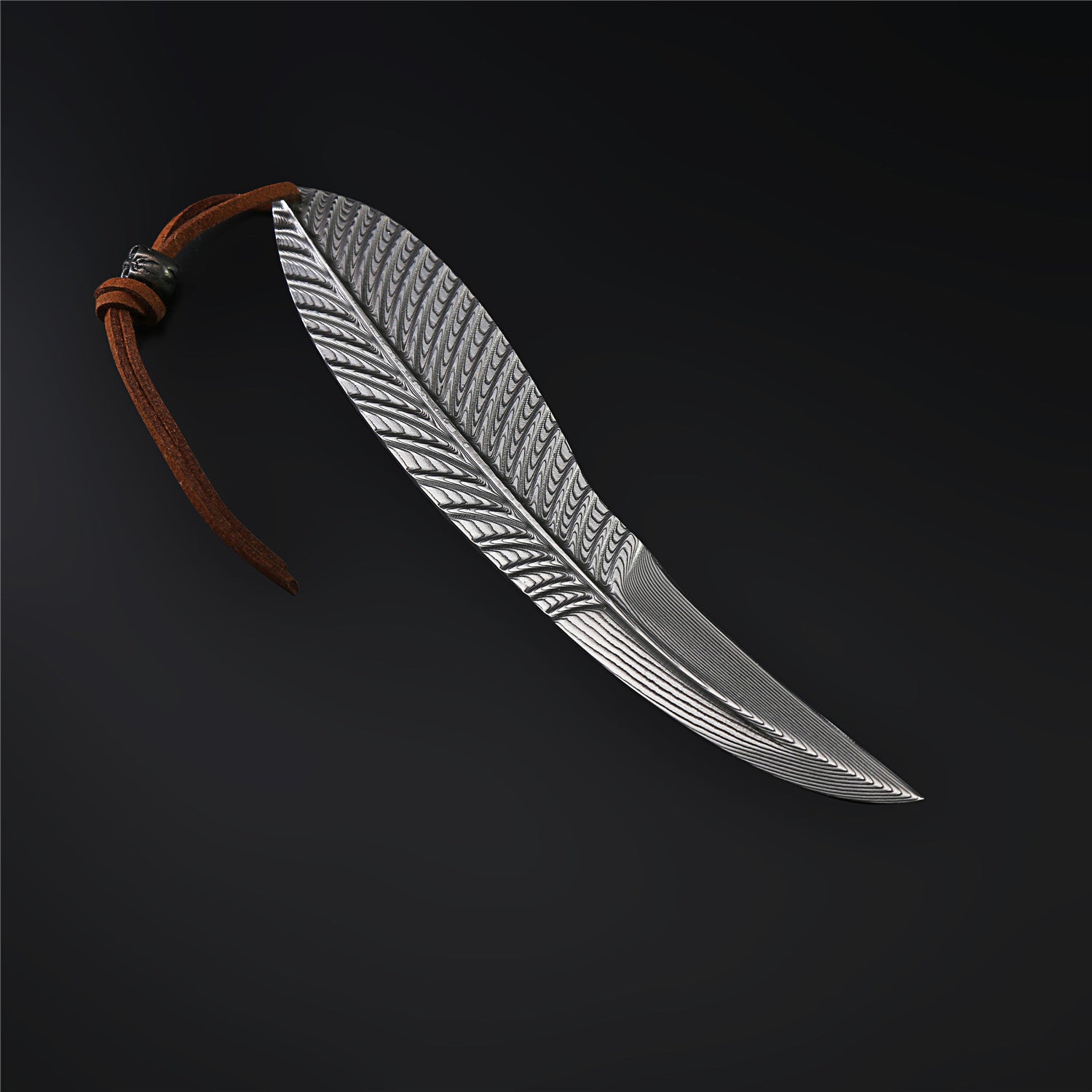 The Feather Damascus Steel Fixed Blade