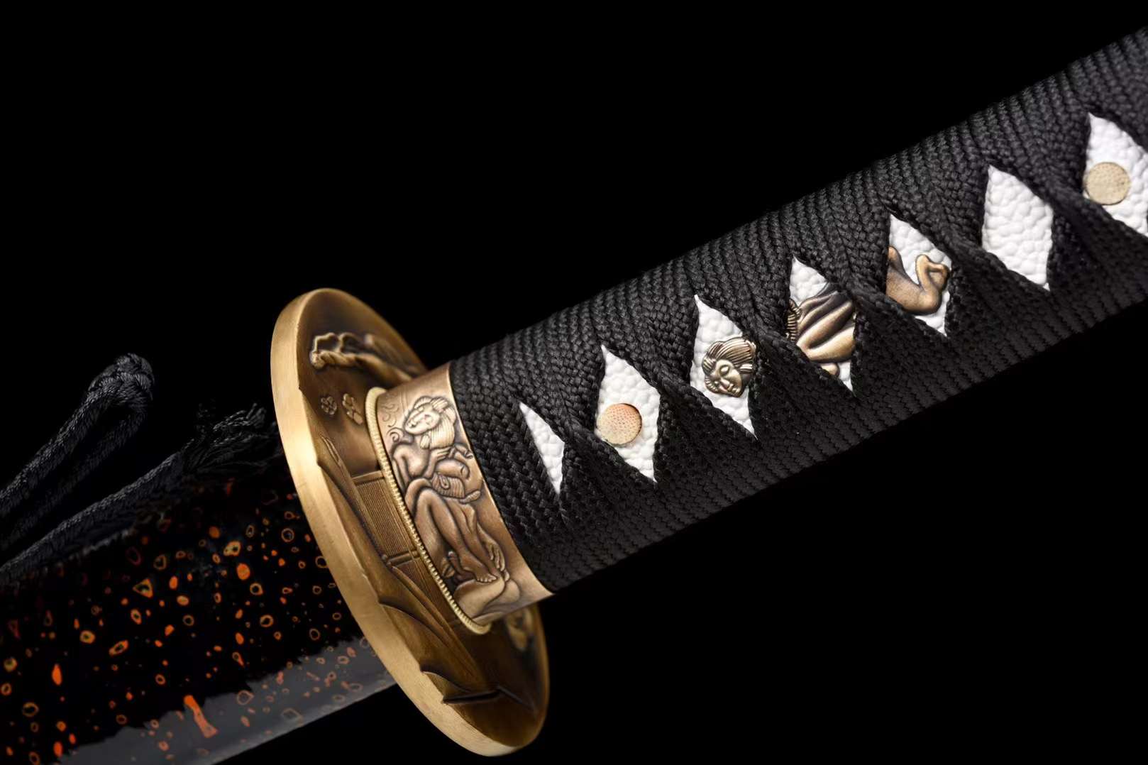 The Ukiyoemidou Handmade Katana Wakizashi Pattern Steel
