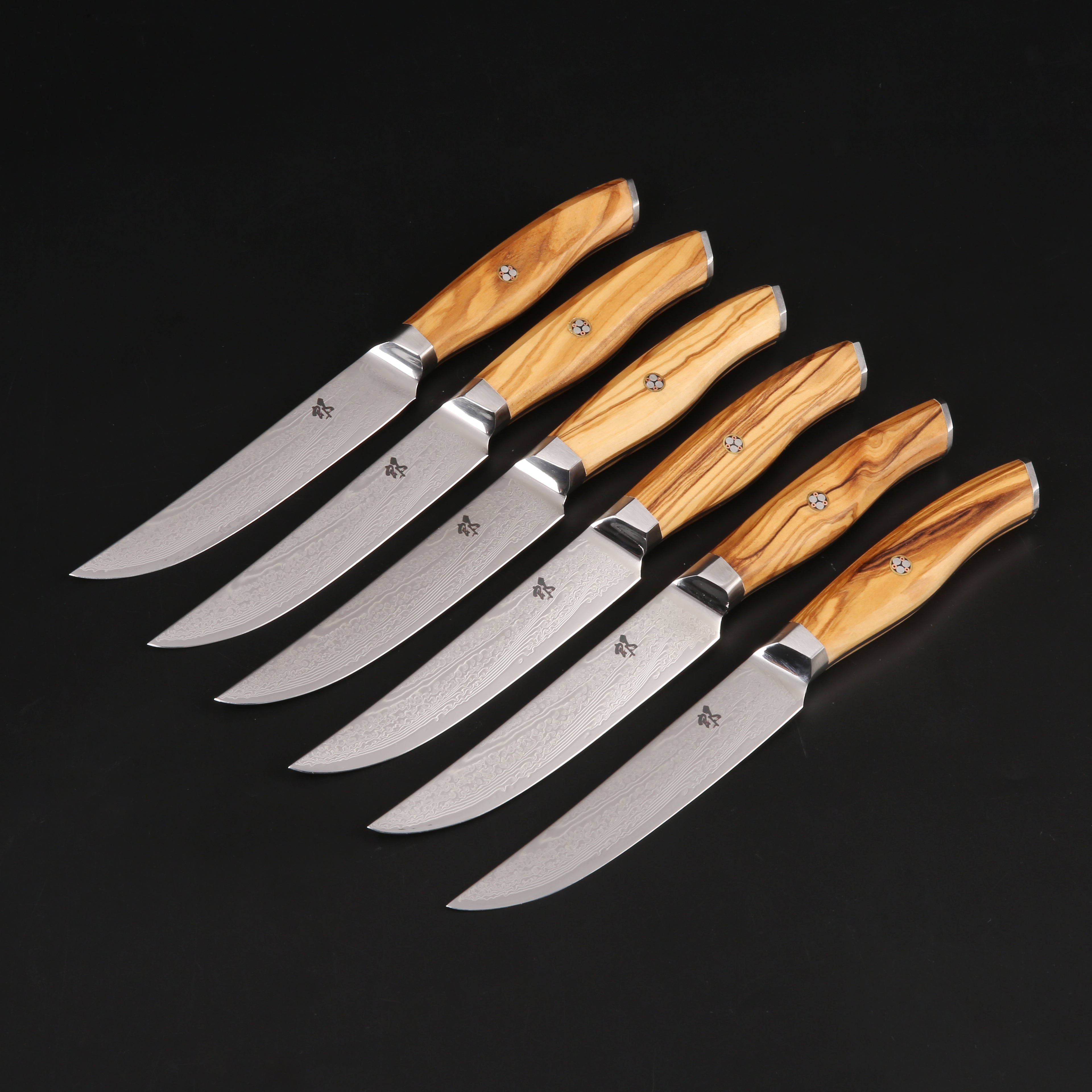 Damascus Steel Steak Knife Set