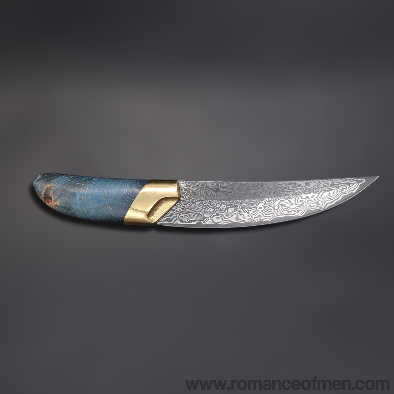 The dog's blade damascus fixed blade knife 24CM-Romance of Men
