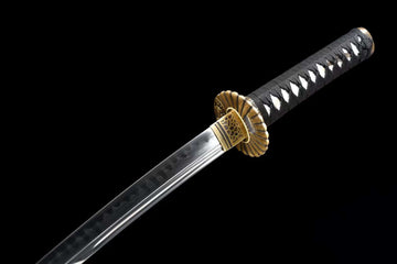 The Midori Uroko Handmade Katana Wakizashi Clay Tempered T10 Steel