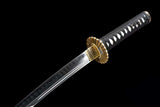 The Midori Uroko Handmade Katana Wakizashi Clay Tempered T10 Steel