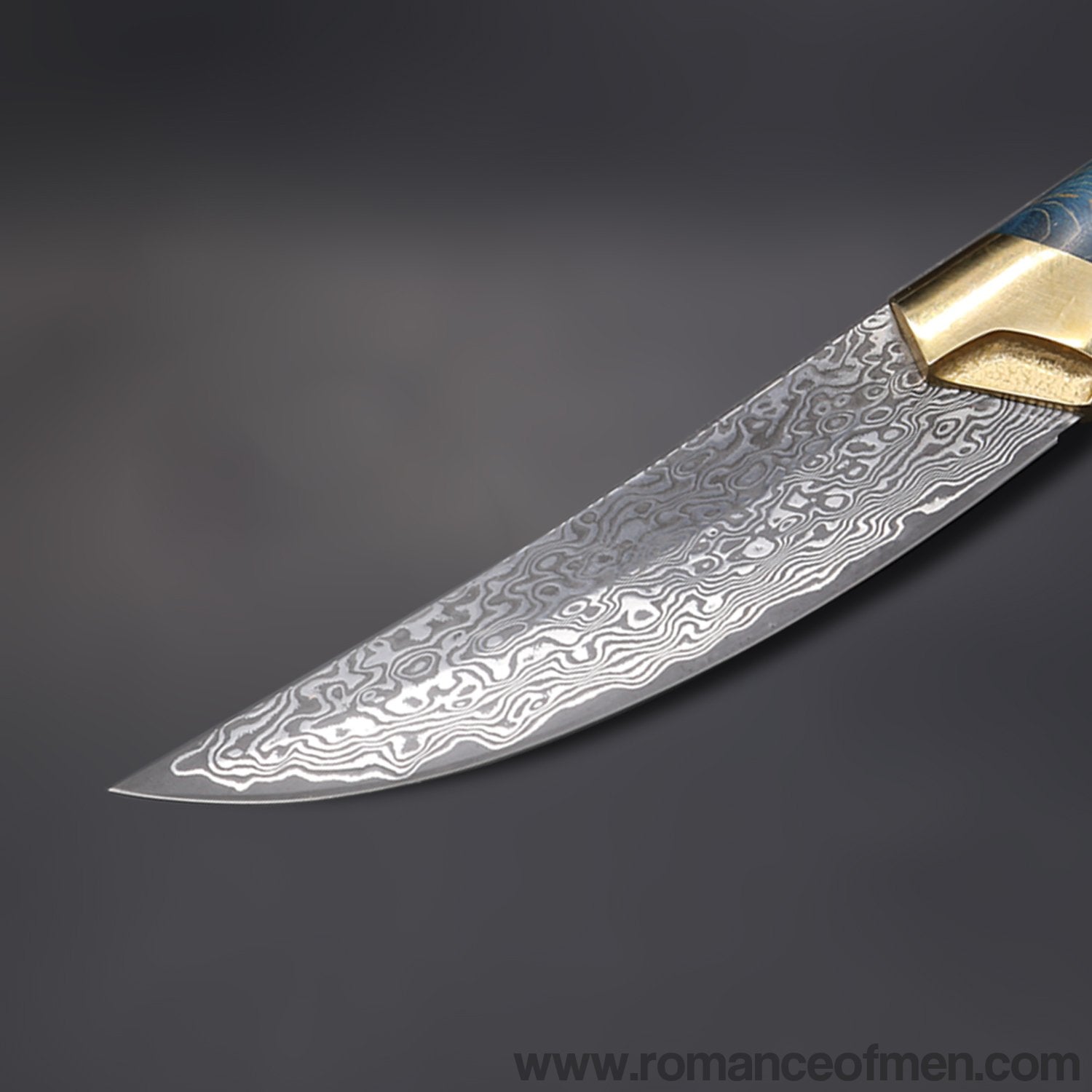 The dog's blade damascus fixed blade knife 24CM-Romance of Men