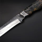 The Suzaku Damascus Steel Knife Fixed Blade-Romance of Men