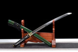The Midori Uroko Handmade Katana Wakizashi Clay Tempered T10 Steel