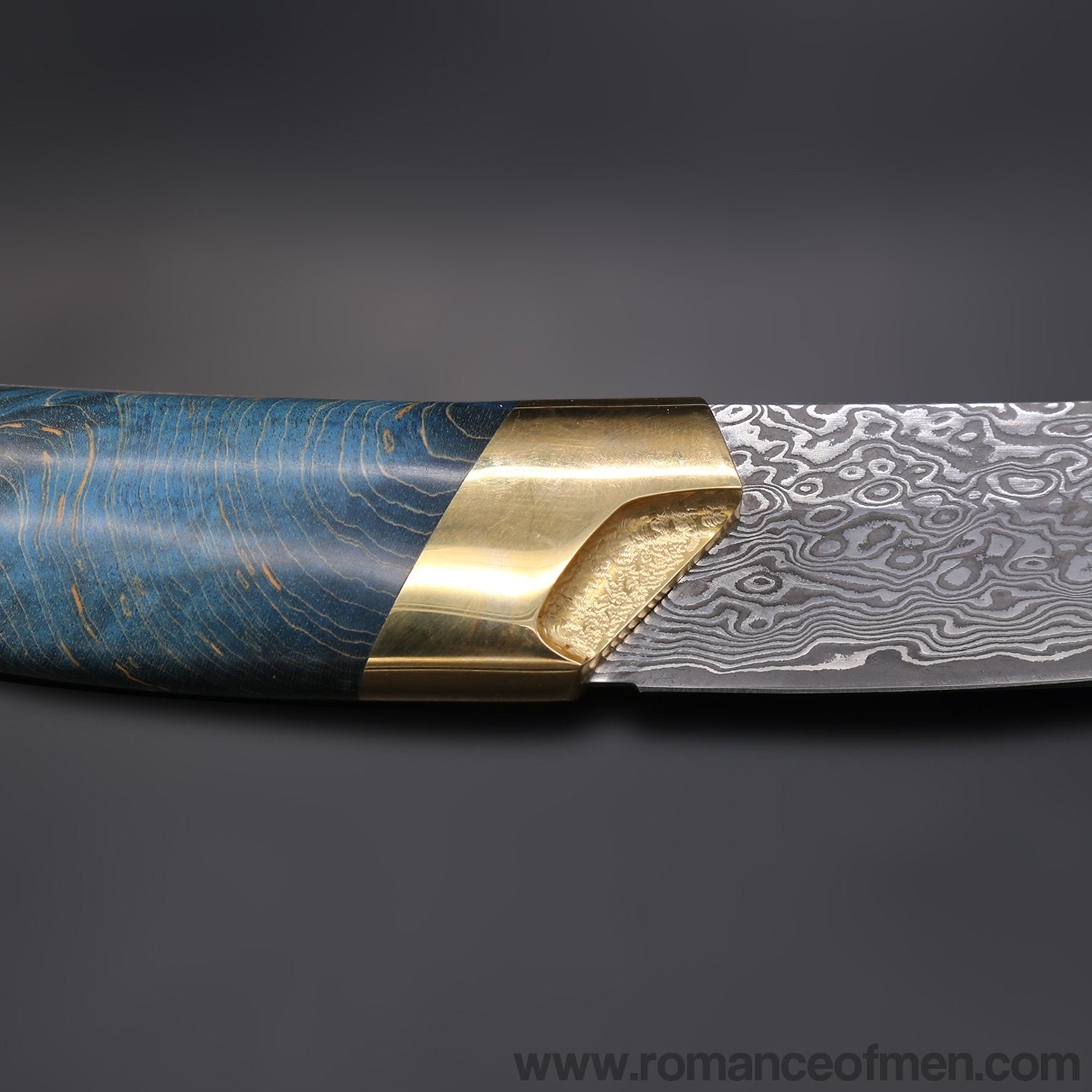 The dog's blade damascus fixed blade knife 24CM-Romance of Men