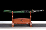The Midori Uroko Handmade Katana Wakizashi Clay Tempered T10 Steel