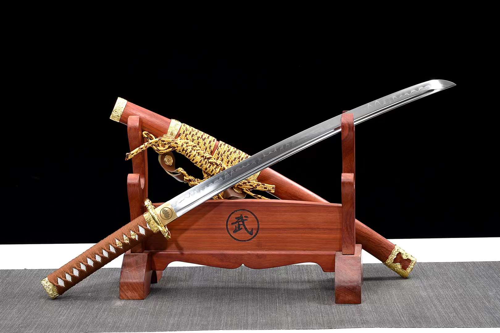 The Gorudendoga Handmade Katana Set Clay Tempered T10 Steel