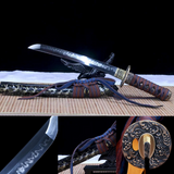 The Arashinoumichi Handmade Tanto Katana Clay Tempered T10 Steel