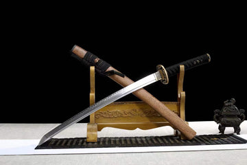The Batsusora Handmade Katana Wakizashi Clay Tempered T10 Steel