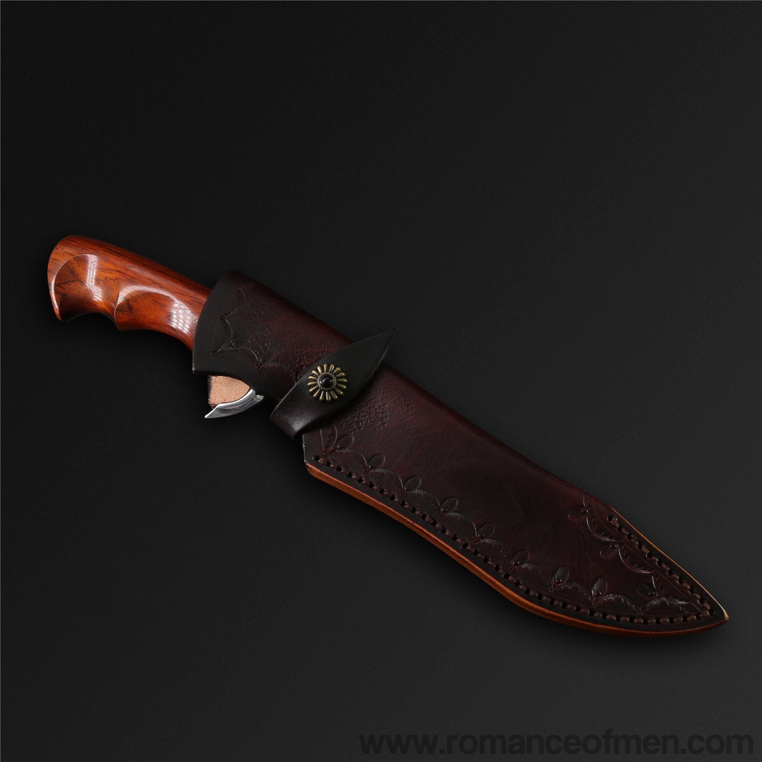 The Musou Damascus Steel Fixed Blade-Romance of Men