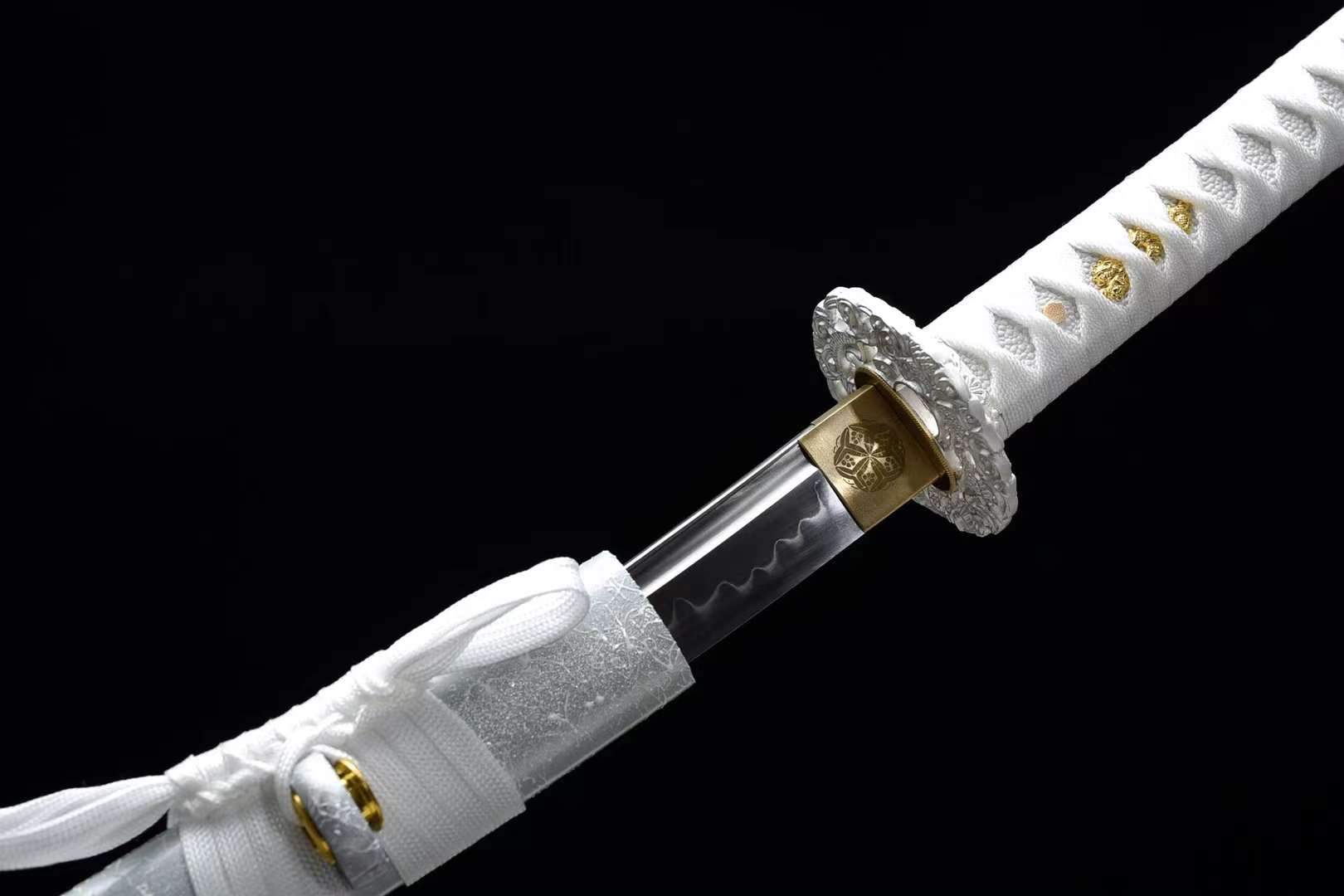 The Shirubadoragon Handmade Katana Clay Tempered T10 Steel