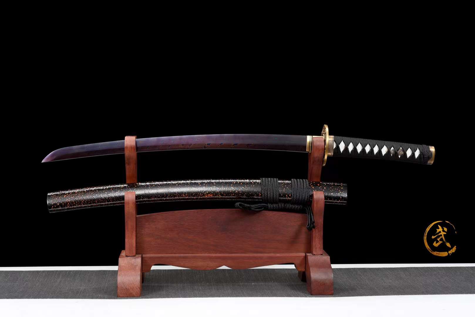 The Ukiyoemidou Handmade Katana Wakizashi Pattern Steel