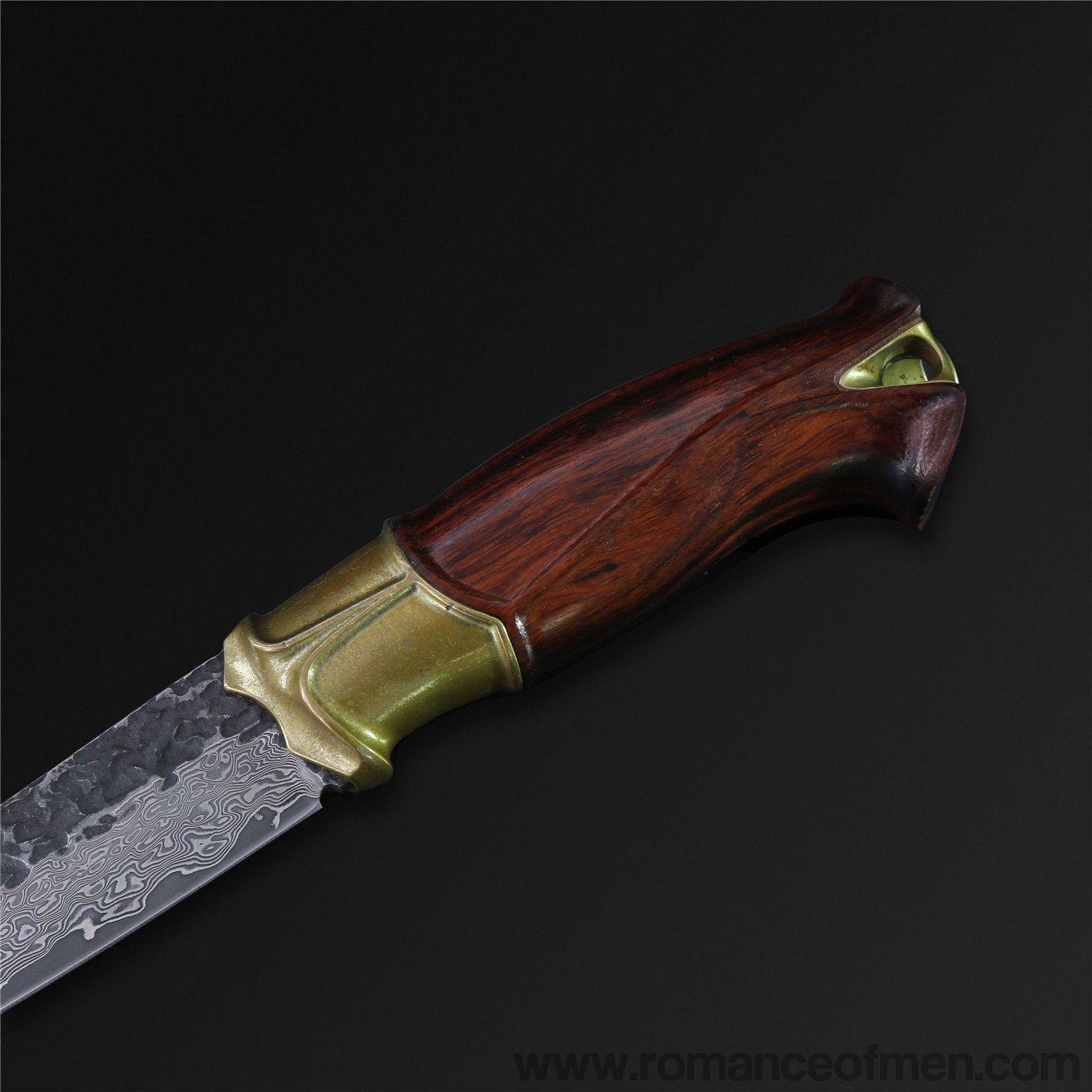 The Titan Damascus Steel Fixed Blade-Romance of Men