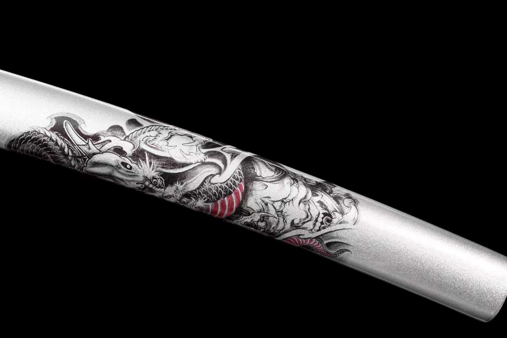 The Horidoragon Yuisho Handmade Katana Wakizashi Pattern Steel