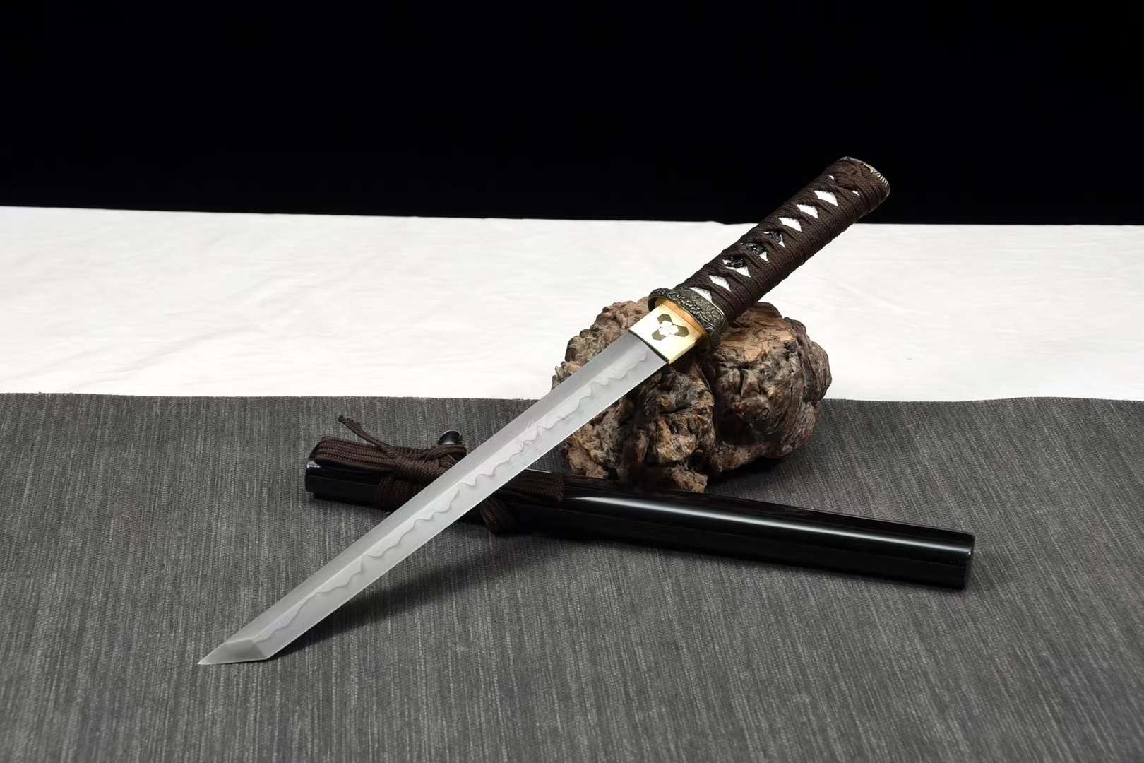 The Kodai Hoshizora Handmade Tanto Katana Clay Tempered T10 Steel