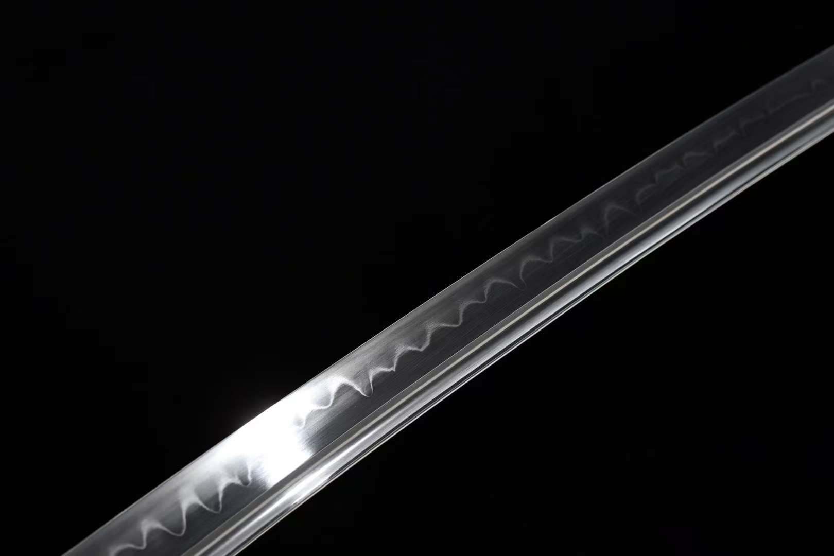 The Shirubadoragon Handmade Katana Clay Tempered T10 Steel