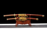 The Gorudendoga Handmade Katana Set Clay Tempered T10 Steel