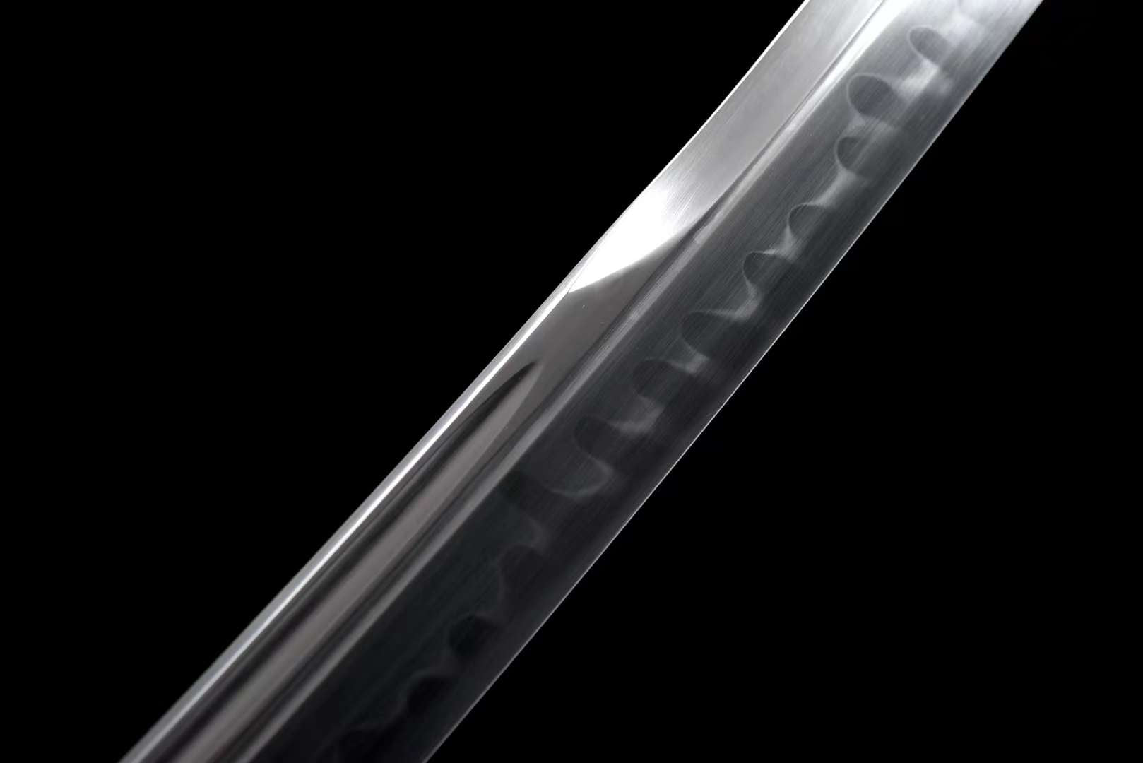 The Midori Uroko Handmade Katana Wakizashi Clay Tempered T10 Steel