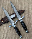 The Cross Damascus Steel Fixed Blade