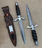 The Cross Damascus Steel Fixed Blade