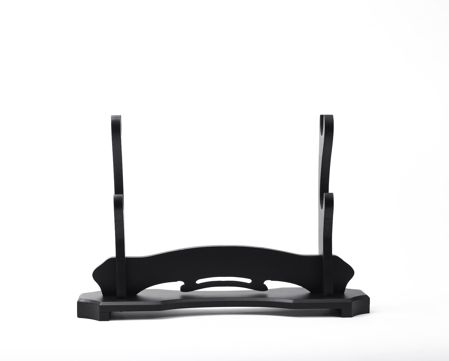 Black Basic Wood Stand 2 Tier Katana Stand