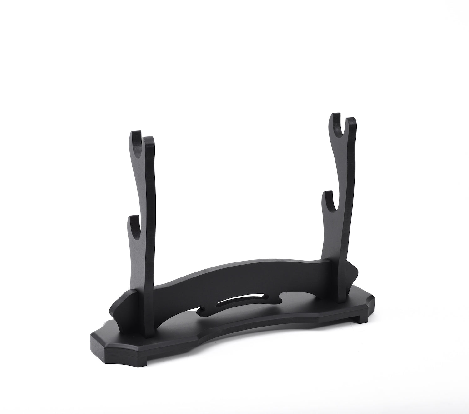Black Basic Wood Stand 2 Tier Katana Stand
