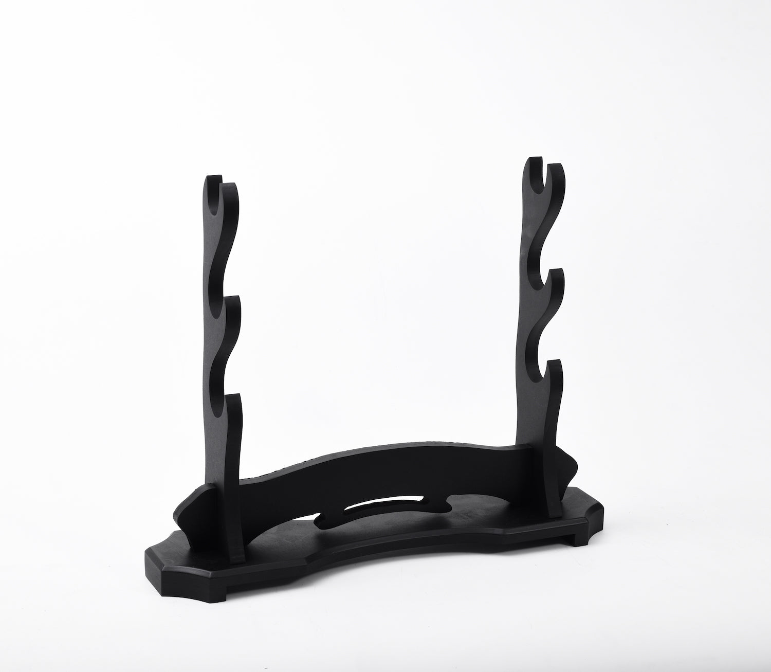 Black Basic Wood Stand 3 Tier Katana Stand
