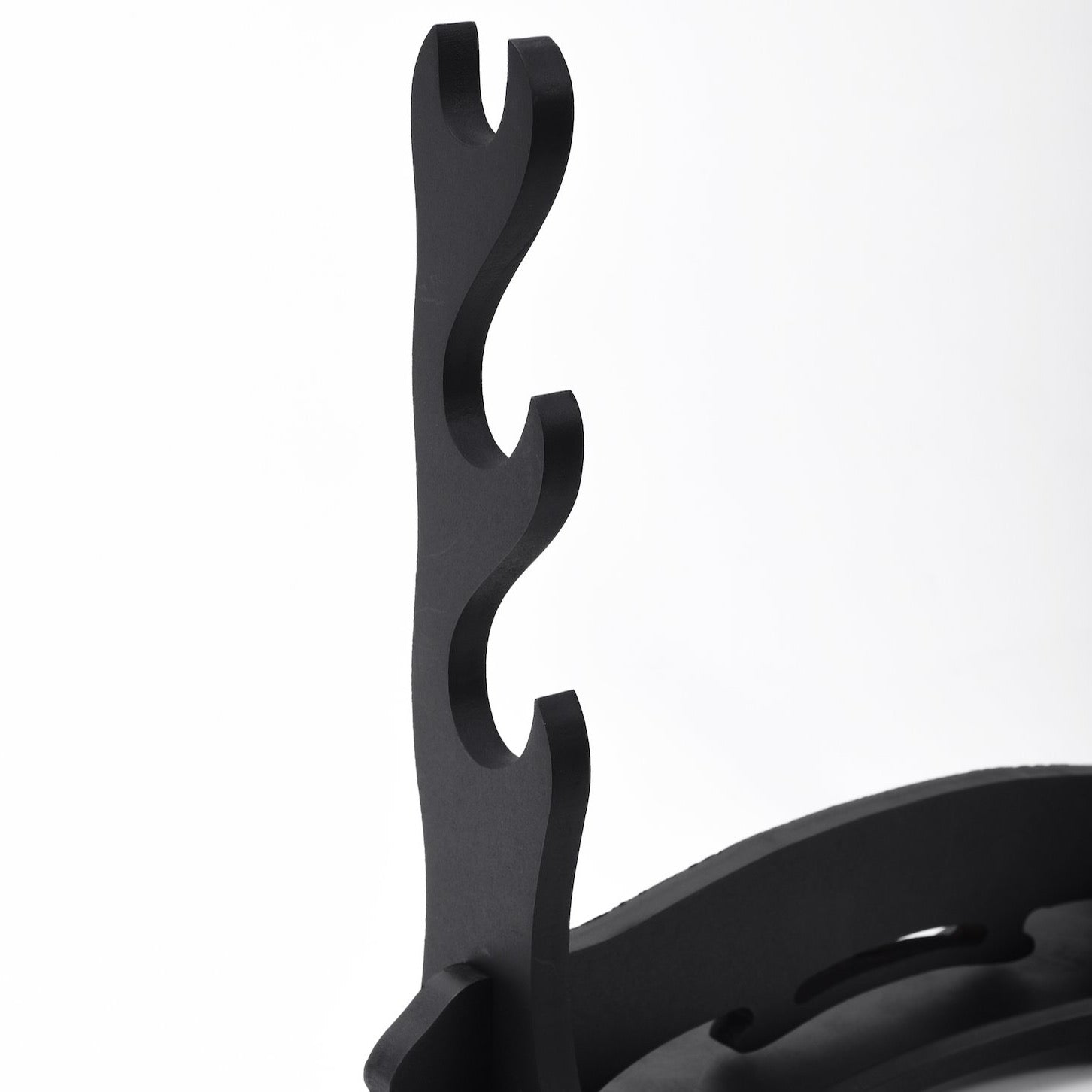 Black Basic Wood Stand 3 Tier Katana Stand