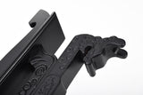 Black Double Dragon Solid Wood Single Tier Katana Stand
