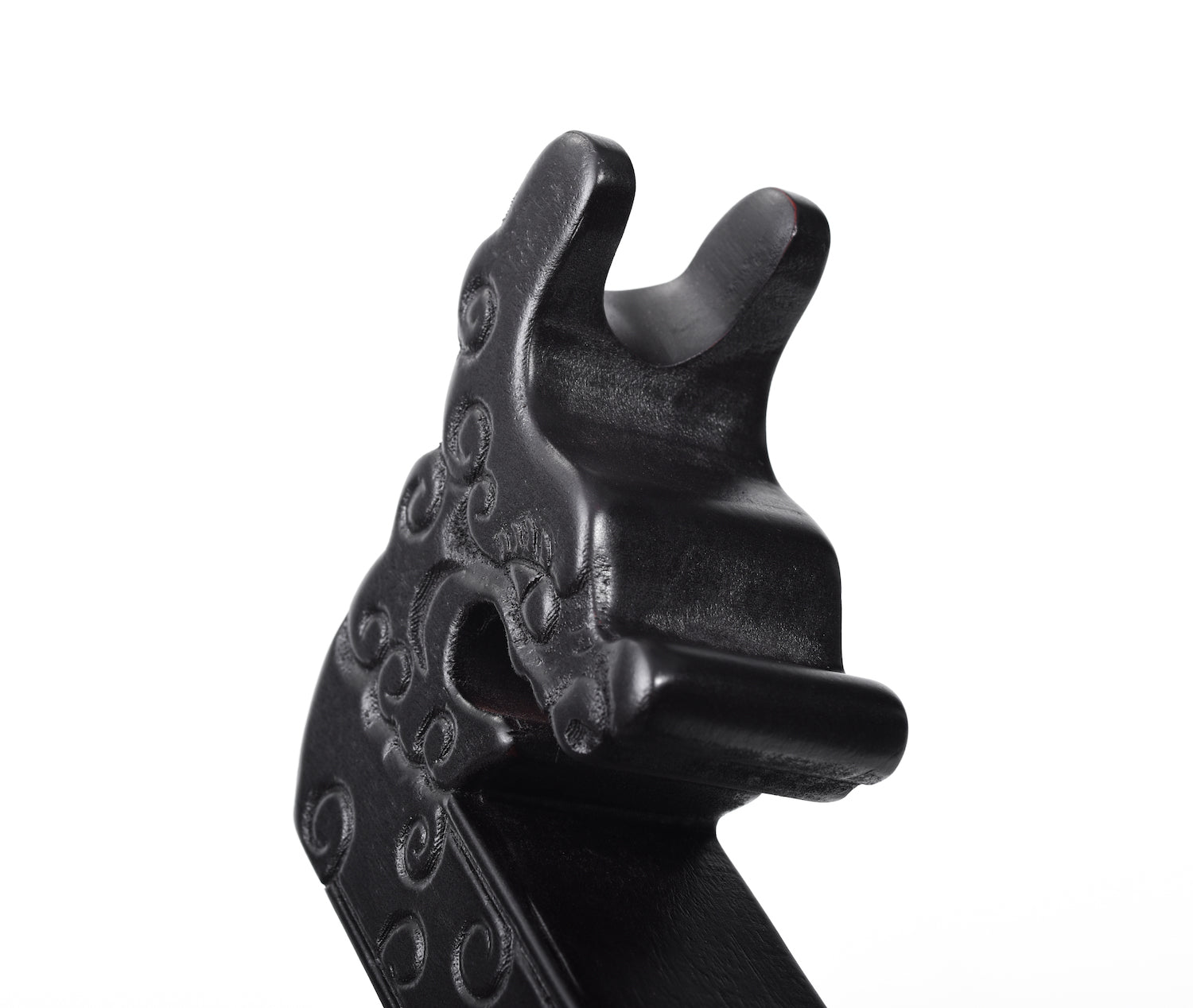 Black Double Dragon Solid Wood Single Tier Katana Stand