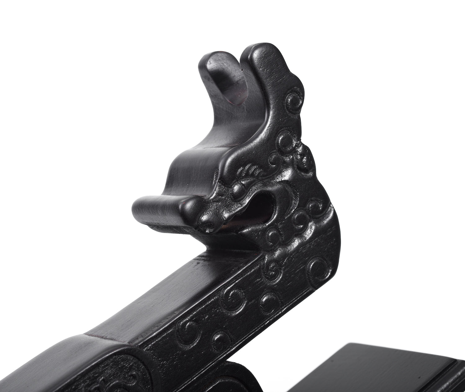 Black Double Dragon Solid Wood Single Tier Katana Stand